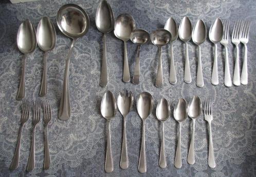 antiek bestekdelen - Gero Zilmeta 294 - 300 Sola Massief 640, Huis en Inrichting, Keuken | Bestek, Gebruikt, Los bestek, Ophalen of Verzenden