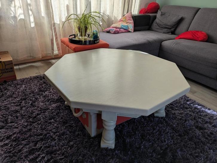 Eiken houten salontafel, Huis en Inrichting, Tafels | Salontafels, Gebruikt, Minder dan 50 cm, 100 tot 150 cm, 100 tot 150 cm