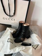Gucci marmont leren enkellaarzen, Zwart, Lage of Enkellaarzen, Ophalen of Verzenden, Gucci