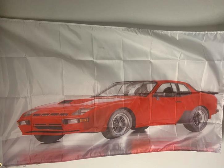 Vlaggen porsche motief garage werkplaats deko, Verzamelen, Automerken, Motoren en Formule 1, Nieuw, Auto's, Ophalen of Verzenden