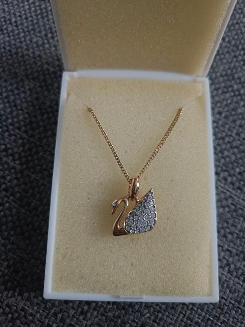 Swarovski ketting zwaan, Verzamelen, Swarovski, Zo goed als nieuw, Sieraad of Horloge, Ophalen of Verzenden