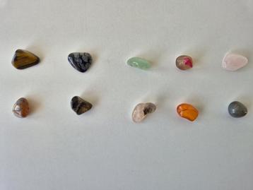 10 edelsteentjes - Tijgeroog beschikbaar voor biedingen