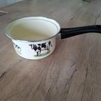 Emaille steelpan boerderij dieren koe schaap kip varken, Ophalen of Verzenden, Zo goed als nieuw, Overige materialen, Koekenpan of Braadpan