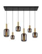 Hanglamp tubes smook glas 6,5en 3 lichts vanaf €149,- new, Huis en Inrichting, Lampen | Hanglampen, Ophalen of Verzenden, Nieuw