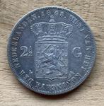2,5 gulden 1868 Willem III, Postzegels en Munten, Munten | Nederland, Ophalen, Koning Willem III, Zilver, Losse munt