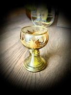 Roemer glas Edelweiss Antiek groen goud vintage curiosa, Antiek en Kunst, Antiek | Glas en Kristal, Verzenden