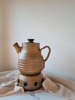 Retro vintage theepot met warmhoud stel, Ophalen of Verzenden