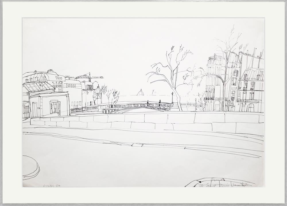 Ernst Vijlbrief - Parijs, Ile Saint Louis (1958), Antiek en Kunst, Ophalen of Verzenden