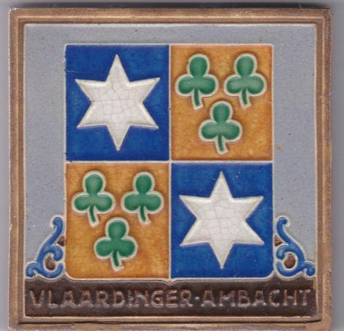 Stadswapen Vlaardinger Ambacht Westraven, Antiek en Kunst, Antiek | Wandborden en Tegels, Ophalen of Verzenden