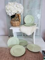 Greendawn Johnson bros 6x pastel groene taartbordjes antiek, Antiek en Kunst, Antiek | Servies los, Ophalen of Verzenden