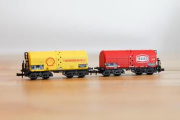 2x Tankwagonnen Trix. Shell + Texaco beschikbaar voor biedingen