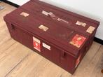 Vintage oude reis kist opberg klm stickers, Huis en Inrichting, Woonaccessoires | Kisten, Ophalen, Gebruikt, 50 tot 100 cm, Kist