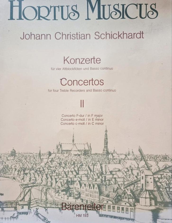 Hortus Musicus - Concert voor 4 Altblokfluiten + Basso Cont., Muziek en Instrumenten, Bladmuziek, Zo goed als nieuw, Artiest of Componist
