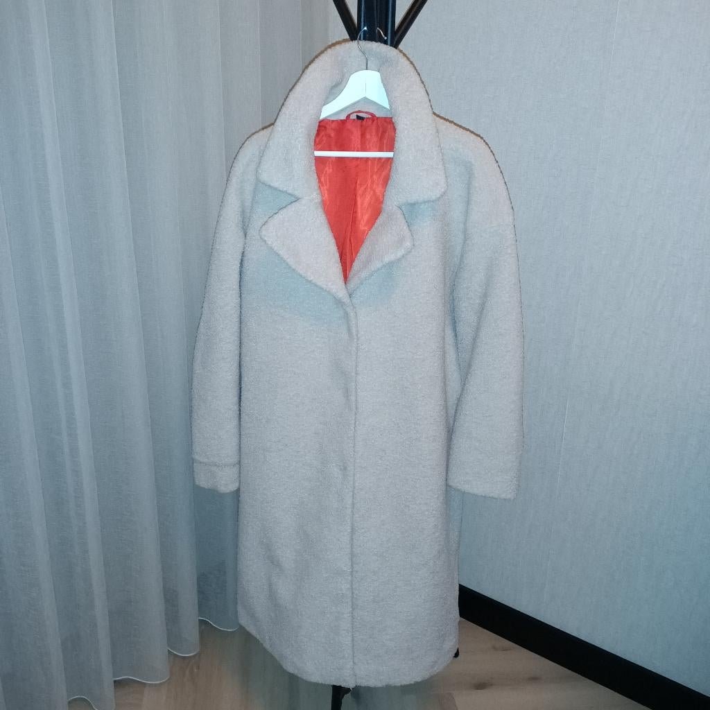 Winterjas, Kleding | Dames, Jassen | Winter, Ophalen, Beige, Maat 46/48 (XL) of groter, Zo goed als nieuw