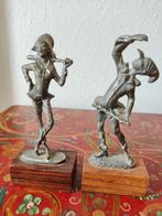 Twee prachtige oude 'Peltro' beeldjes, Verzenden