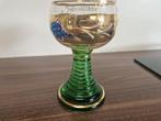 mooi wijnglas op groen pootje uit Kevelaer, Verzamelen, Ophalen of Verzenden, Zo goed als nieuw, Overige typen
