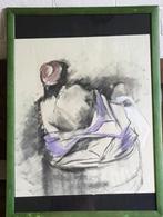 tekening gem. techniek naakte vrouw op rug Corrie Geus 2001, Antiek en Kunst, Kunst | Schilderijen | Modern, Ophalen