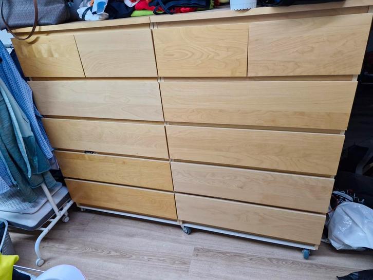 Ikea Malm ladekast 2x, Huis en Inrichting, Kasten | Kledingkasten, Gebruikt, Minder dan 100 cm, 50 tot 100 cm, 25 tot 50 cm, Ophalen
