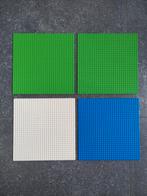 4 Lego grondplaten bouwplaten groen blauw wit 32x32, Ophalen of Verzenden, Zo goed als nieuw, Lego