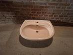 vintage wasbak jaren 60 beige, Gebruikt, Minder dan 100 cm, Wasbak of Wastafel, 50 tot 75 cm