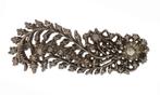 Veer broche antiek zilver 7 roos diamanten vintage dames, Ophalen of Verzenden, Zilver, Broche, Met edelsteen