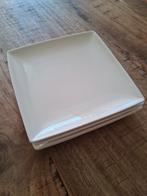 4 gebaks borden  Squito - Vierkant, Porselein of Keramiek, Schaal, Vierkant, Ophalen of Verzenden