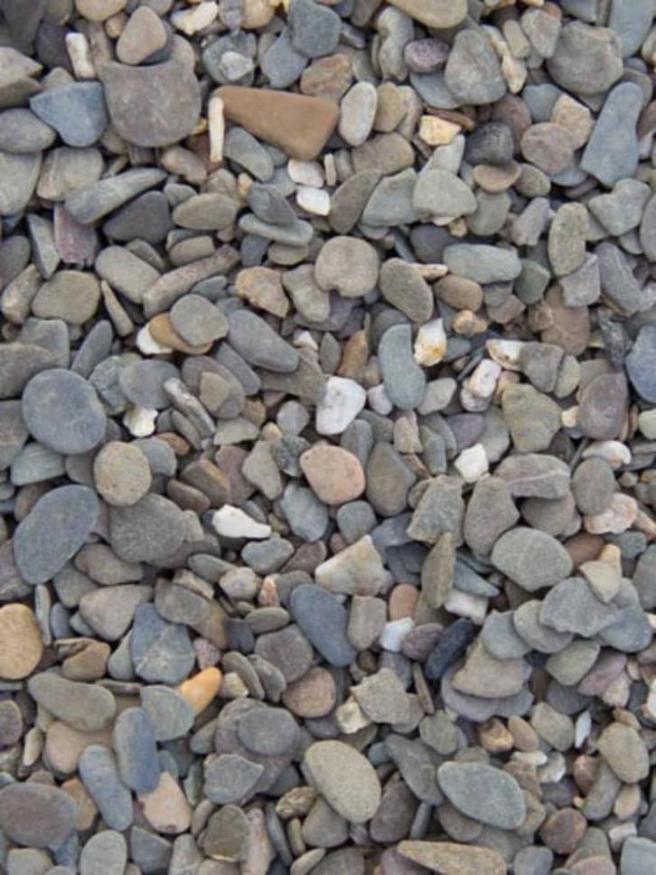 Flachkorn platte afgeronde siergrind bruin grijs beige, Tuin en Terras, Grind, Keien en Split, Nieuw, Split, Multi, Overige materialen