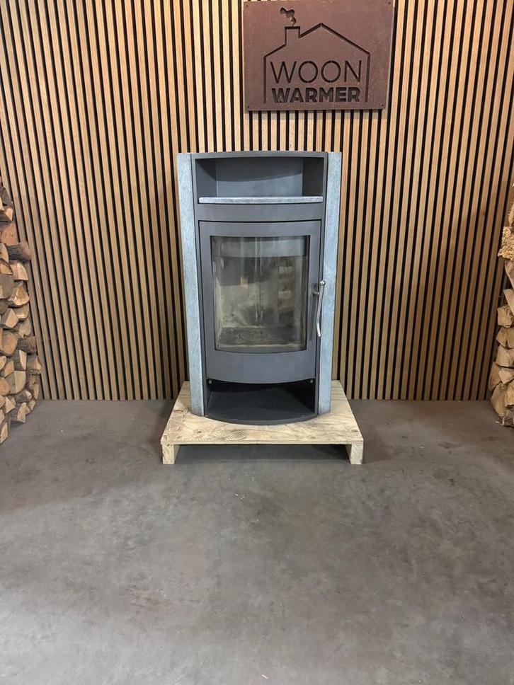 25183 Speksteenkachel Trauco 8kw, Huis en Inrichting, Kachels, Gebruikt, Vrijstaand, Houtkachel, Hout, Ophalen