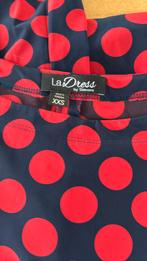 LaDress Aretha jurk  xxs of L stip rood travelst sash, Maat 42/44 (L), Ophalen of Verzenden, Zo goed als nieuw, Knielengte