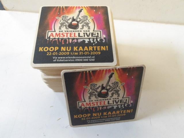 AMSTEL bierviltjes (nr.1) plm. 50 stuks, Verzamelen, Biermerken, Nieuw, Viltje(s), Amstel, Ophalen of Verzenden