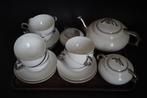 Victoria theeservies art deco stijl zilver crème theepot kop, Antiek en Kunst, Antiek | Servies compleet, Ophalen of Verzenden