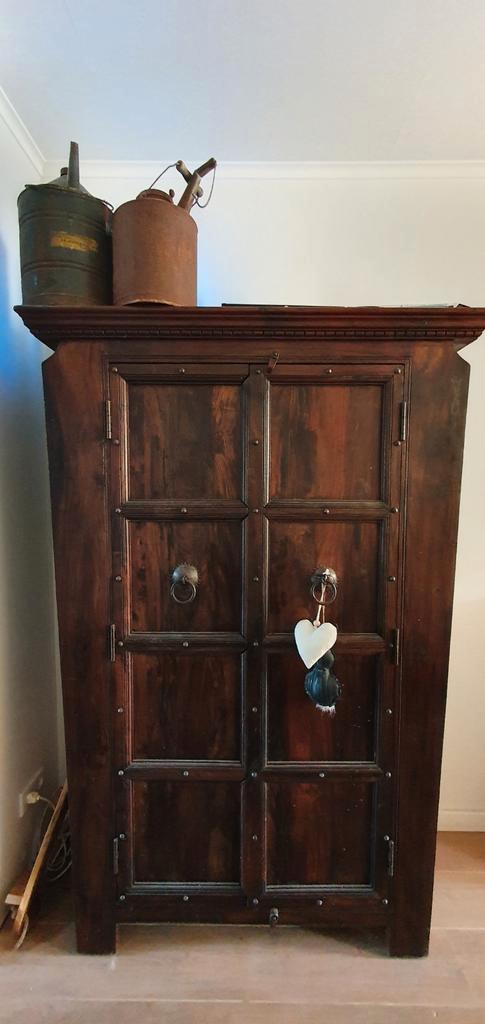 Oerdegelijke koloniale kast, Huis en Inrichting, Kasten | Buffetkasten, Gebruikt, 150 tot 200 cm, 100 tot 150 cm, 25 tot 50 cm