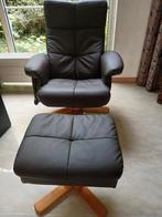 HOMCOM relaxfauteuil / relax fauteuil + voetenbank kunstleer, Ophalen, Zo goed als nieuw