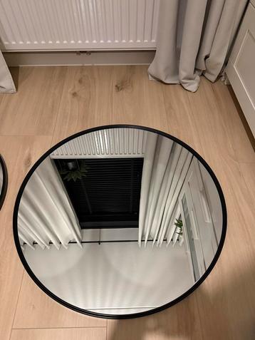Ronde Spiegel Zwart met Metalen Lijst van Xenos - 70 cm beschikbaar voor biedingen