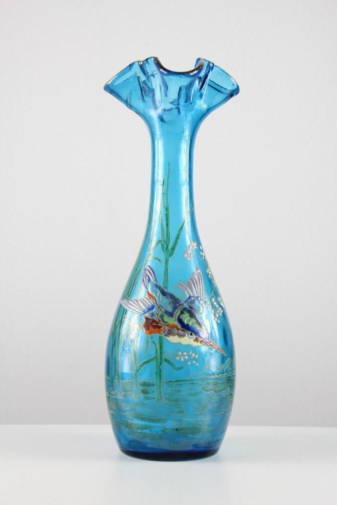 Legras vaas - Decor Ijsvogel - Gesigneerd - 30cm, Antiek en Kunst, Antiek | Glas en Kristal, Ophalen of Verzenden