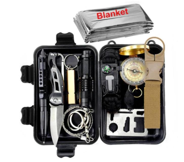 Surival Kit / Overleven Camping Gereedschap Outdoor Nood Set, Caravans en Kamperen, Kampeeraccessoires, Nieuw, Verzenden