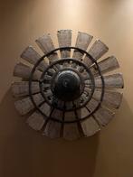 Oude houten karrenwiel wanddecoratie - 59cm, Ophalen, Gebruikt