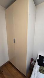 Witte Glans Kledingkast, Ophalen, Gebruikt, 100 tot 150 cm, 200 cm of meer