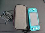 Nintendo Switch Lite – Blauw – Compleet met oplader & hoes, Ophalen of Verzenden, Turquoise, Zo goed als nieuw