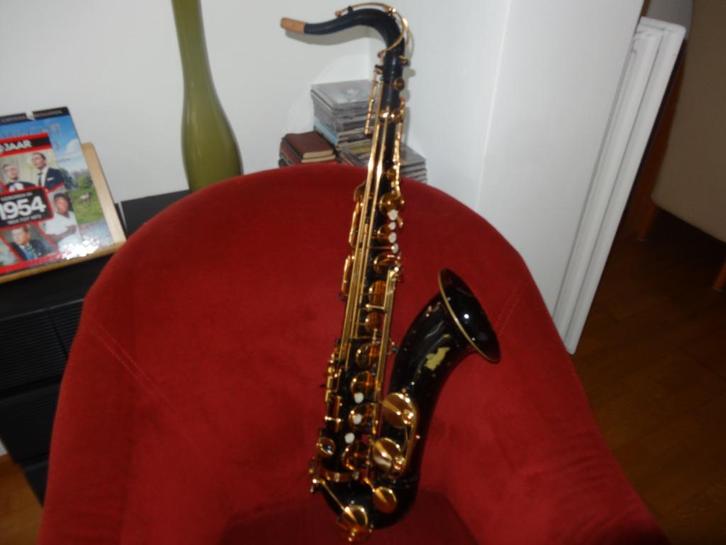 Saxofoon, Muziek en Instrumenten, Blaasinstrumenten | Saxofoons, Gebruikt, Tenor, Met koffer, Ophalen
