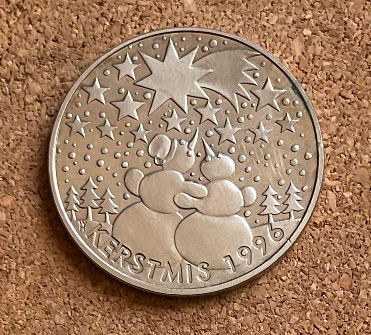 Penning - Nederland 5 Ecu 1996 - KERSTMIS., Postzegels en Munten, Penningen en Medailles, Overige materialen, Nederland, Ophalen of Verzenden