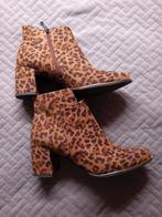 Tijgerprint enkellaarsjes maat 41, Ophalen of Verzenden, Zo goed als nieuw, Bruin