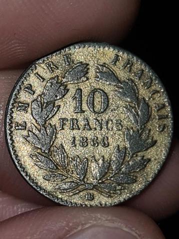 1866 Frankrijk 10 Francs Napoleon III Goud beschikbaar voor biedingen
