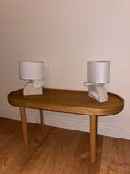 Bankje met nachtlampjes, Huis en Inrichting, Tafels | Sidetables, Ophalen, 100 tot 150 cm, Zo goed als nieuw, 25 tot 50 cm