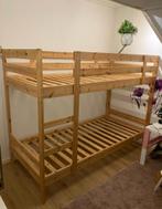 Houten Ikea Mydal stapelbed met Ikea Agotnes matrassen, Ophalen, Gebruikt, 90 cm, Tweepersoons
