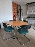 Vitra Ad Hoc Tafel + 4 Vis a Vis Stoelen - Antonio Citterio, Huis en Inrichting, Tafels | Eettafels, Ophalen, Gebruikt, Rond, Vier personen