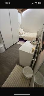 IKEA metalen bed 140x200, Ophalen, Gebruikt, Wit, Tweepersoons