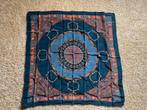 Daniëlle Monti zijden sjaal /silk scarf teal blauw 75x75, Ophalen of Verzenden, Zo goed als nieuw, Sjaal, Maat 42/44 (L)