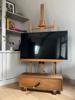 Houten Ezel TV-Stand – Minimalistisch Design, Ophalen, Eikenhout, 50 tot 100 cm, Zo goed als nieuw