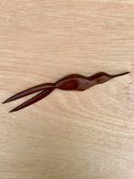 Vintage mid century kolibrie teak wanddecoratie, Ophalen of Verzenden